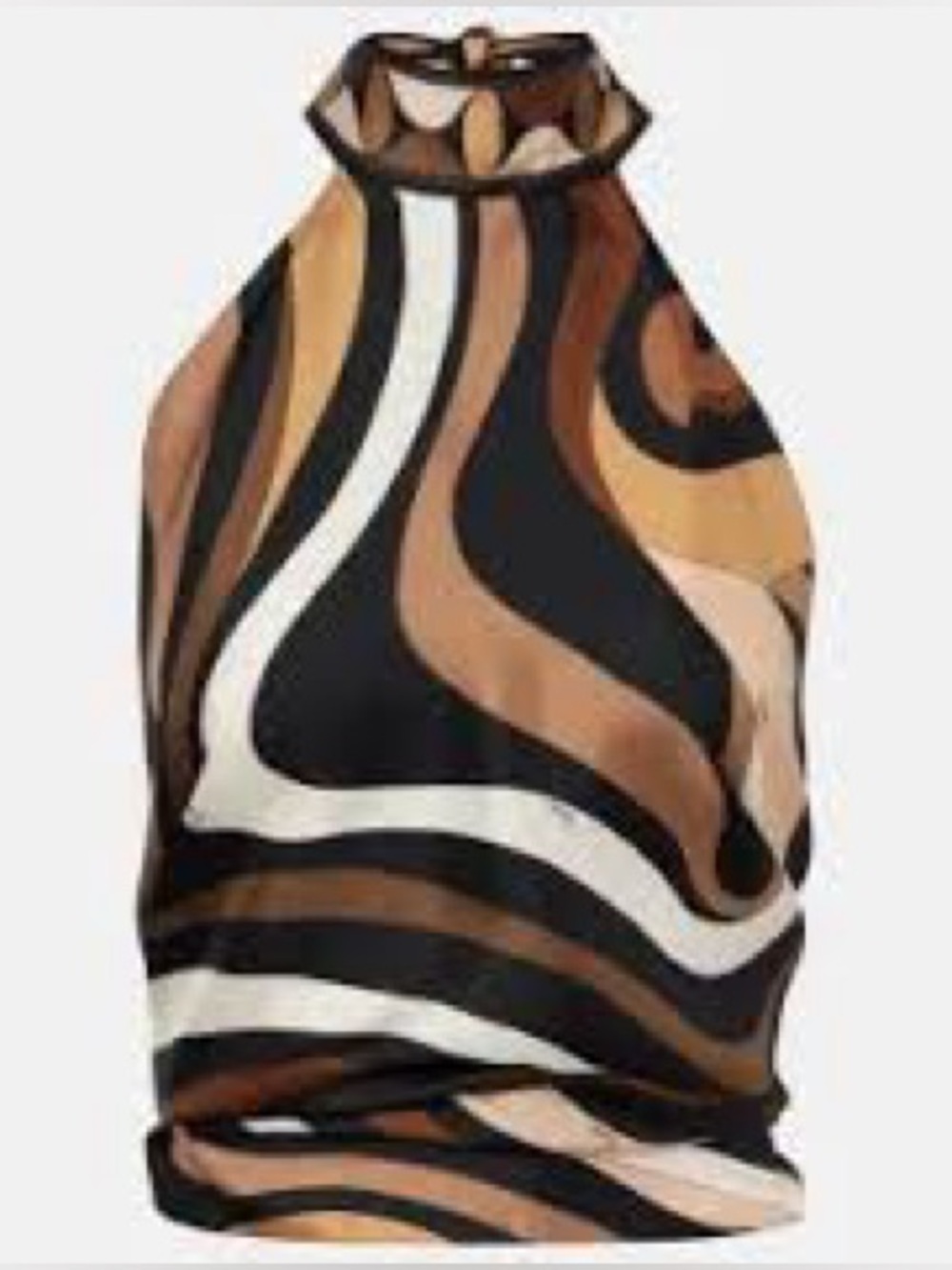 Emilio Pucci Halter Top in Black, Brown, Cream